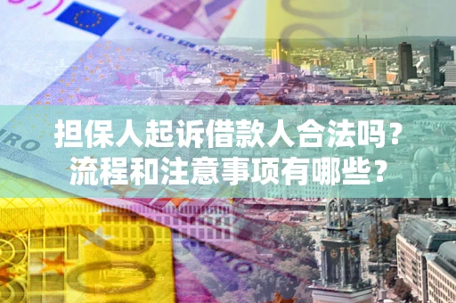 北京担保人起诉借款人合法吗？流程和注意事项有哪些？