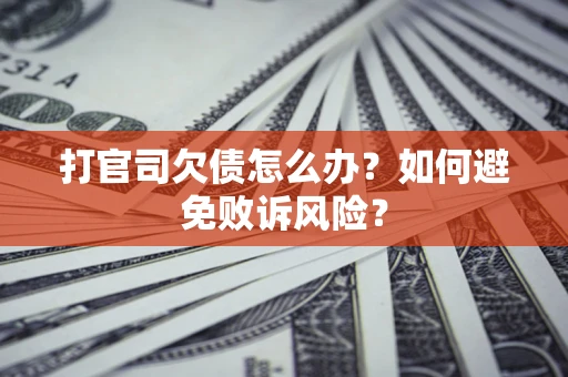 北京打官司欠债怎么办？如何避免败诉风险？