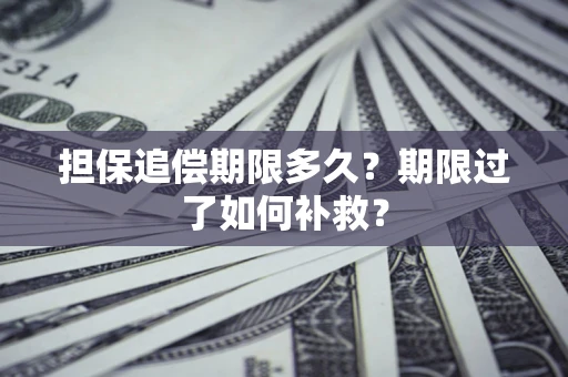 北京担保追偿期限多久？期限过了如何补救？