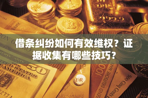 北京借条纠纷如何有效维权？证据收集有哪些技巧？