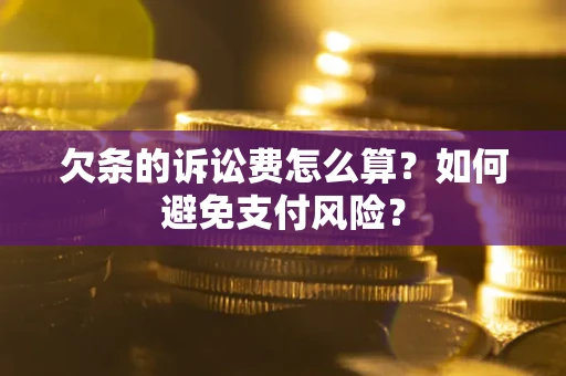 北京欠条的诉讼费怎么算？如何避免支付风险？