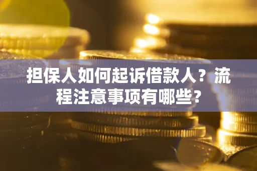 北京担保人如何起诉借款人？流程注意事项有哪些？